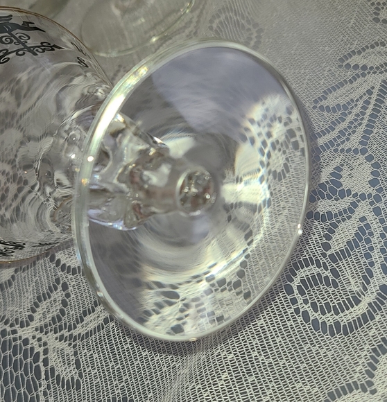 Mid Century Barware Cocktail Glass Stems Set ~ 6 - Picture 5 of 6
